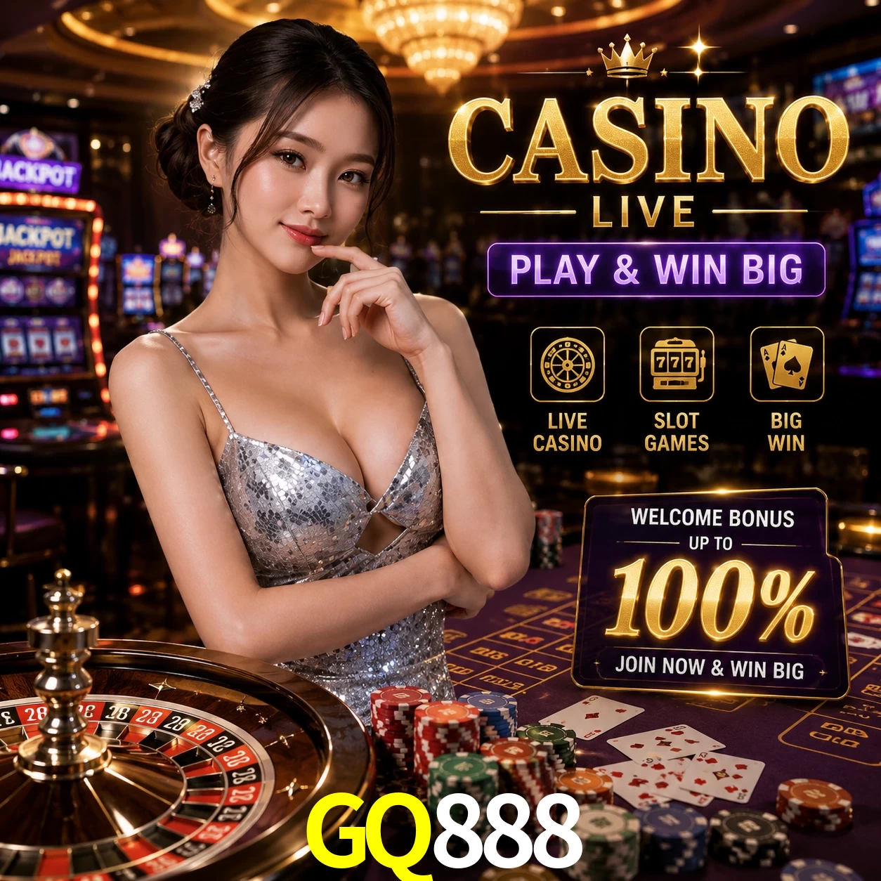 Aplicativo móvel GQ888 para iOS e Android